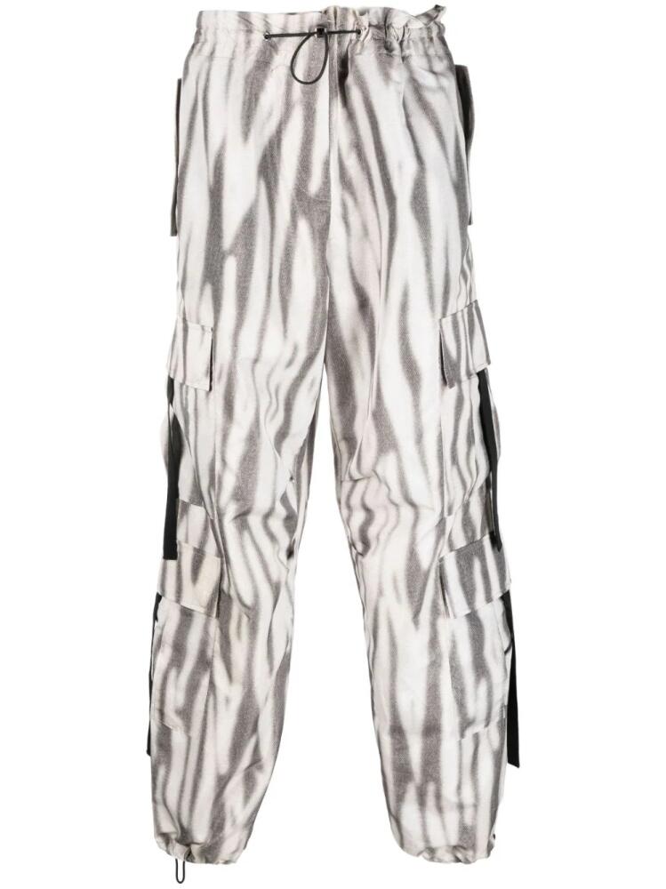 John Richmond printed drawstring cargo trousers - Neutrals Cover