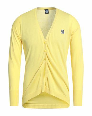 North Sails Man Cardigan Yellow Cotton Cover