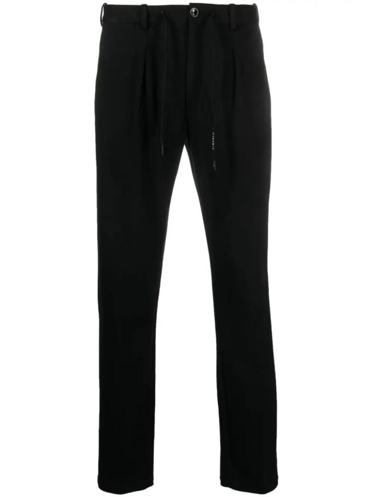 Circolo 1901 drawstring-waistband tapered-leg trousers - Black Cover