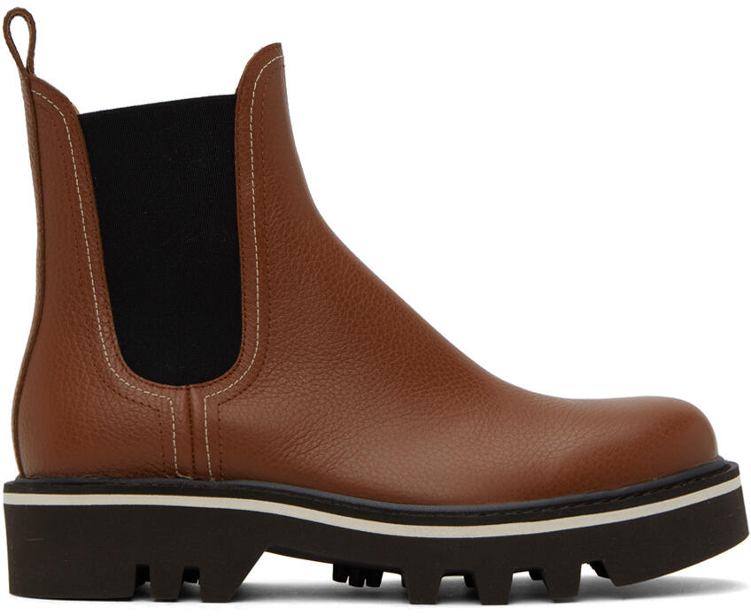 Dries Van Noten Tan Lug Chelsea Boots Cover