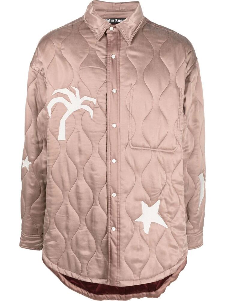 Palm Angels Life Is Palm quilted jacket - Neutrals Cover