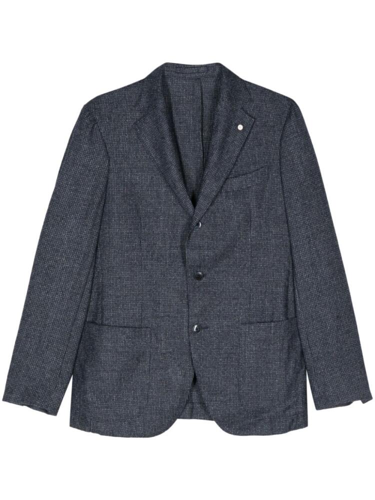 LUIGI BIANCHI MANTOVA checked blazer - Blue Cover