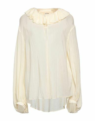 Khaite Woman Top Light yellow Cotton, Silk Cover