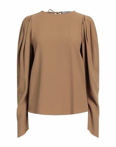 Erika Cavallini Woman Top Camel Viscose, Acetate Cover