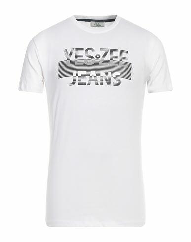 Yes Zee By Essenza Man T-shirt White Cotton, Elastane Cover