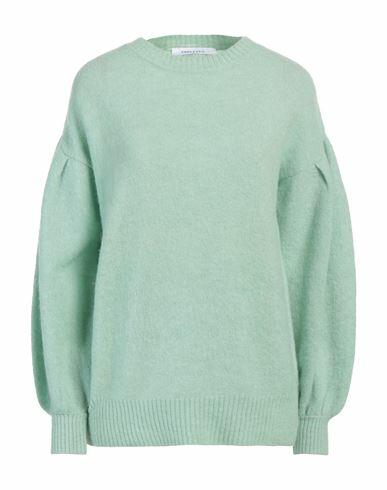 Emma & Gaia Woman Sweater Light green Wool, Alpaca wool, Polyamide, Elastane Cover