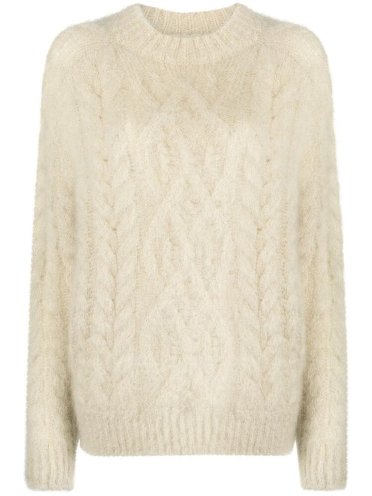 ISABEL MARANT Thomas cable-knit jumper - Neutrals Cover