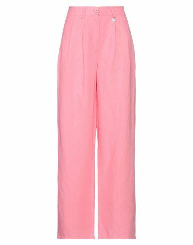 Berna Woman Pants Pink Viscose, Linen Cover