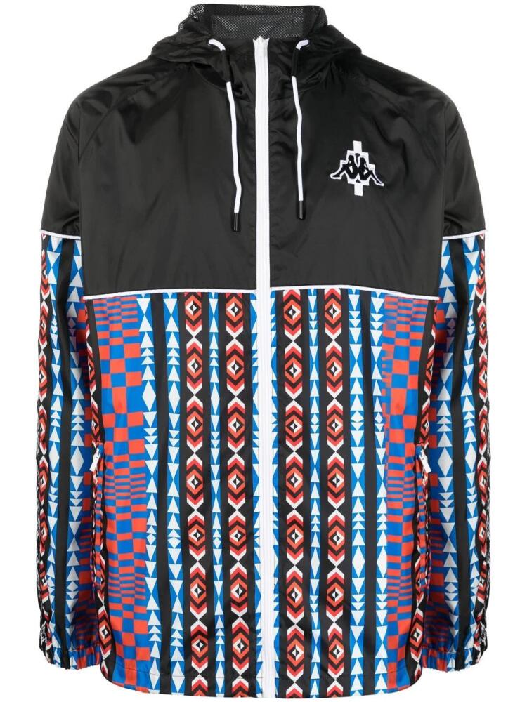 Marcelo Burlon County of Milan x Kappa geometric-print track jacket - Black Cover