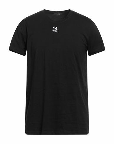 14bros Man T-shirt Black Cotton Cover