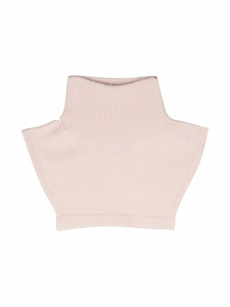 Barrie roll neck cashmere collar - Pink Cover