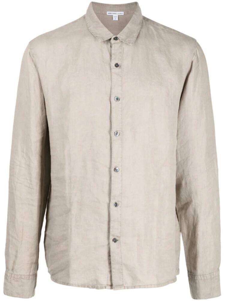 James Perse long-sleeved linen shirt - Neutrals Cover