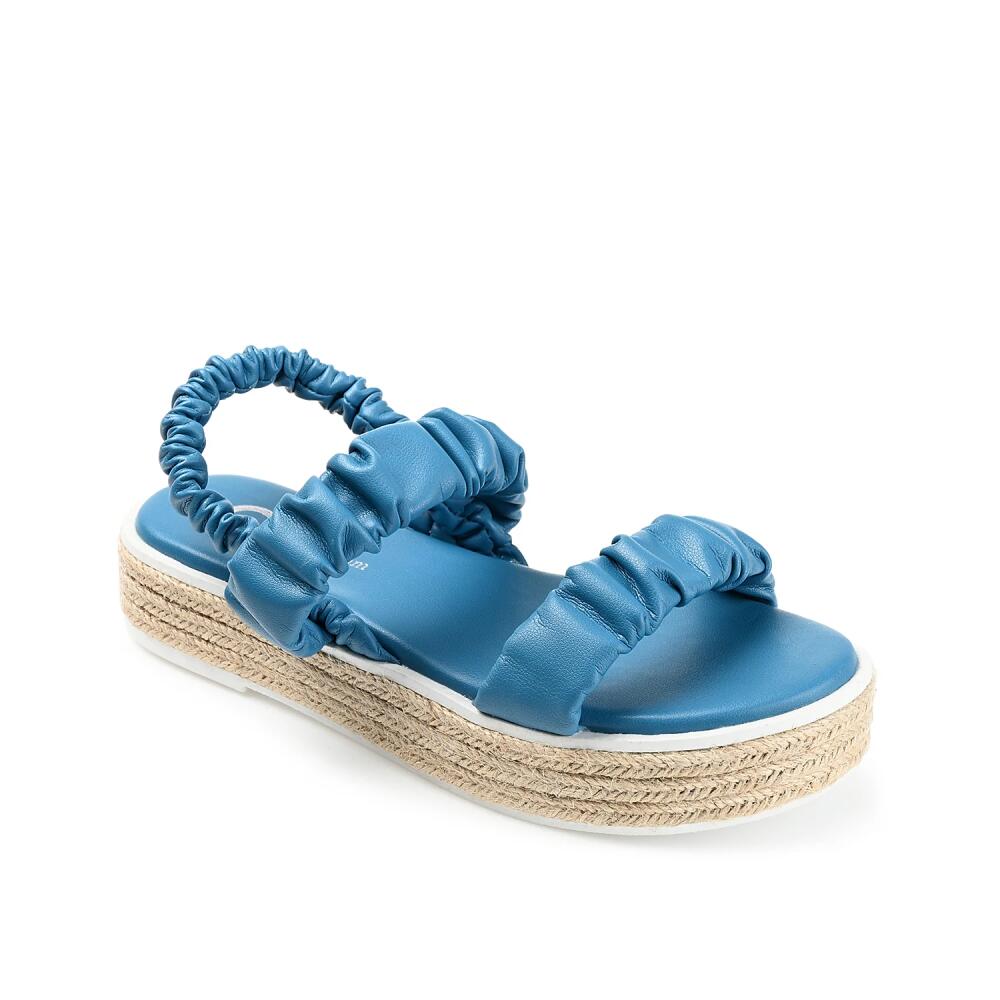 Journee Collection Knowles Espadrille Platform Sandal | Women's | Blue Cover