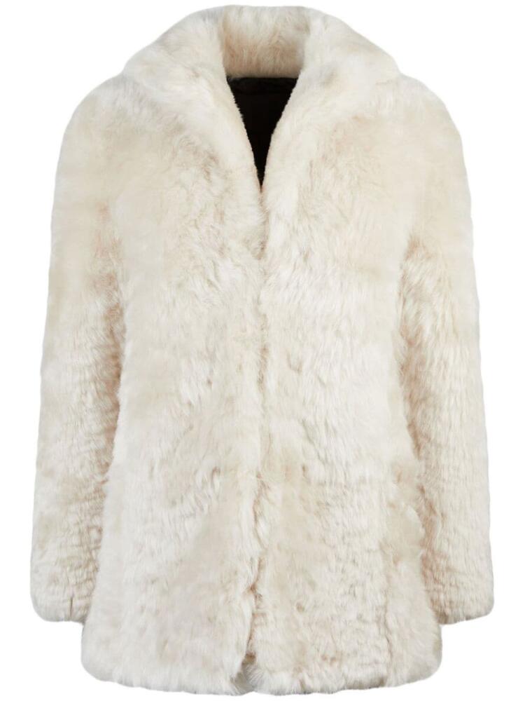 RTA Kate faux-fur coat - White Cover