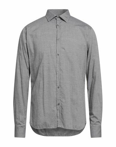 Aglini Man Shirt Grey Cotton Cover