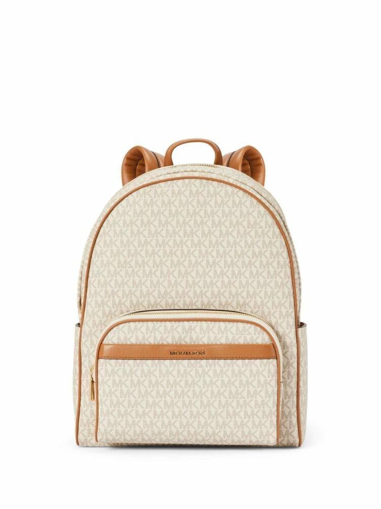 Michael Kors large monogram-canvas backpack - Neutrals Cover