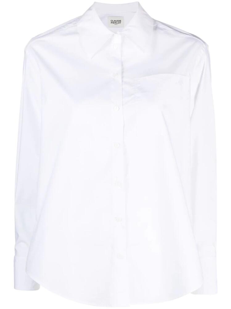 Claudie Pierlot buttoned long-sleeve cotton shirt - White Cover