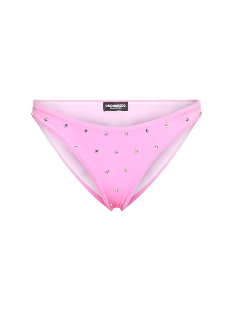 DSQUARED2 Embellished Chenille Bikini Bottoms Cover