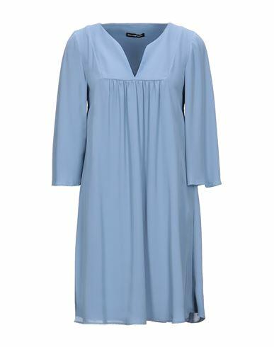 Biancoghiaccio Woman Mini dress Pastel blue Polyester Cover