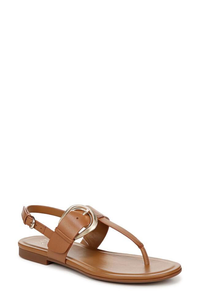 Naturalizer Taylor Slingback Flip Flop in Saddle Tan Leather Cover