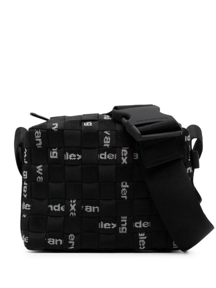 Alexander Wang interwoven-design logo-jacquard shoulder bag - Black Cover