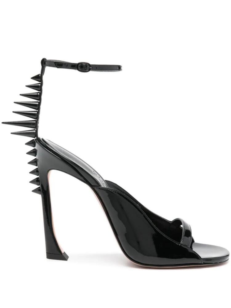 Pīferi 120mm patent spike-studs sandals - Black Cover