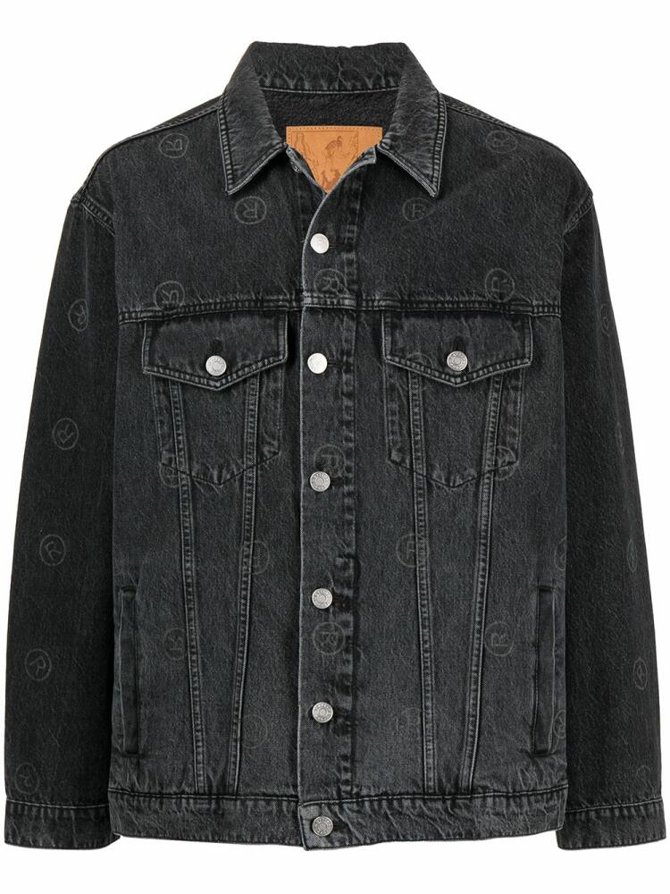 Martine Rose logo-print denim jacket - Black Cover