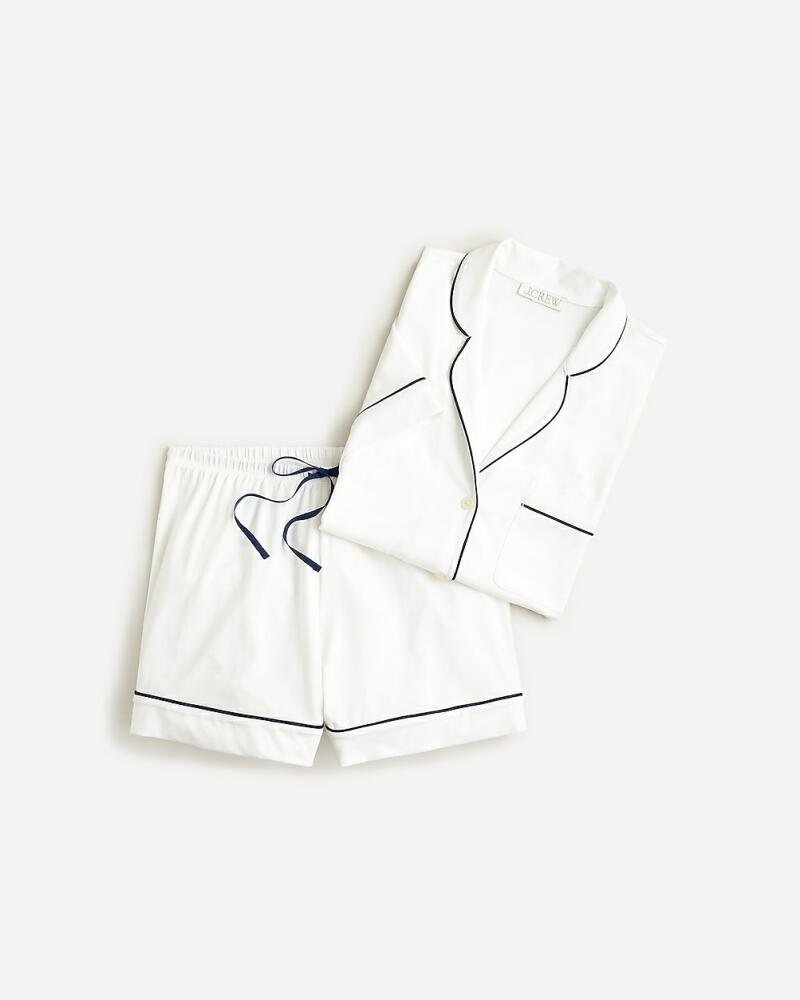 J.Crew Short-sleeve pajama short set in dreamy cotton blend Cover