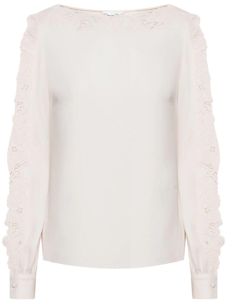 Oscar de la Renta guipure-lace blouse - White Cover