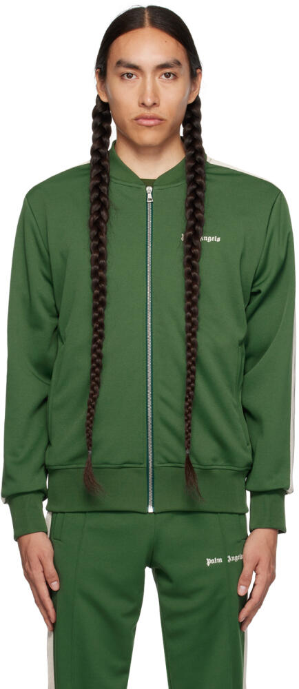 Palm Angels Green Embroidered Track Jacket Cover