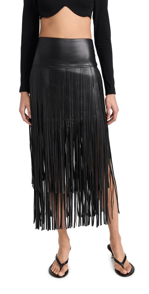 L'AGENCE Karolina Fringe Skirt Black Cover