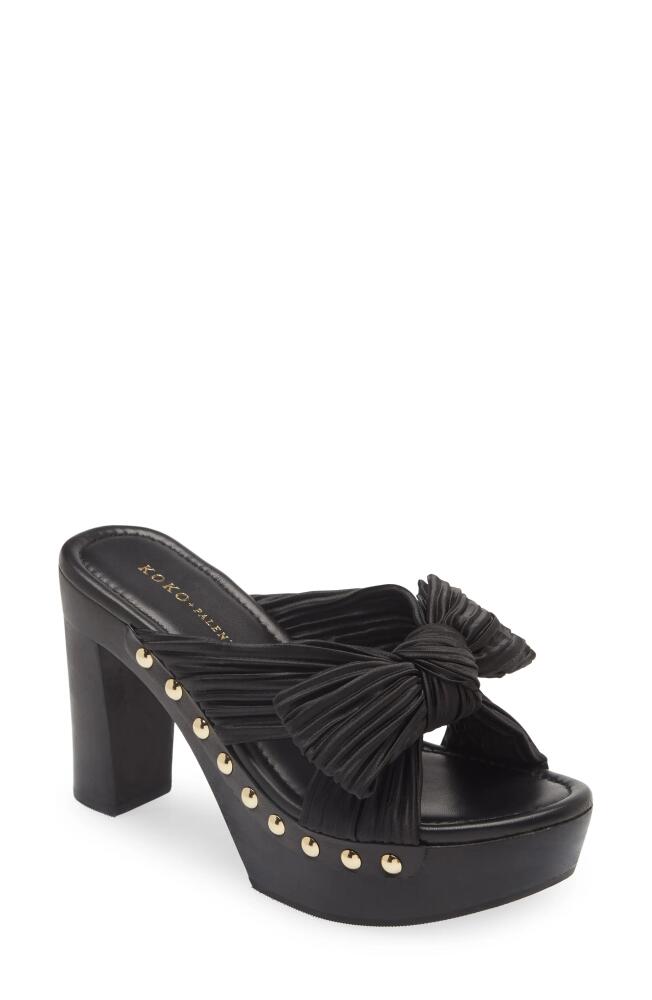 KOKO + PALENKI Jana Sandal in Black Satin Cover