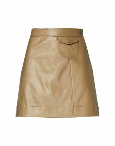 See By Chloé Woman Mini skirt Khaki Lambskin Cover