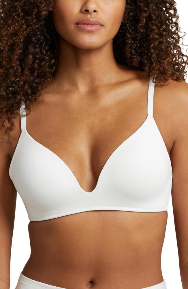 Polo Ralph Lauren Wire Free Plunge Bra in White Cloud Cover