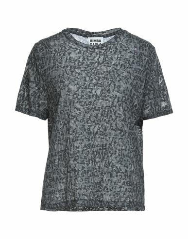 Bimba Y Lola Woman T-shirt Steel grey Cotton, Polyester Cover