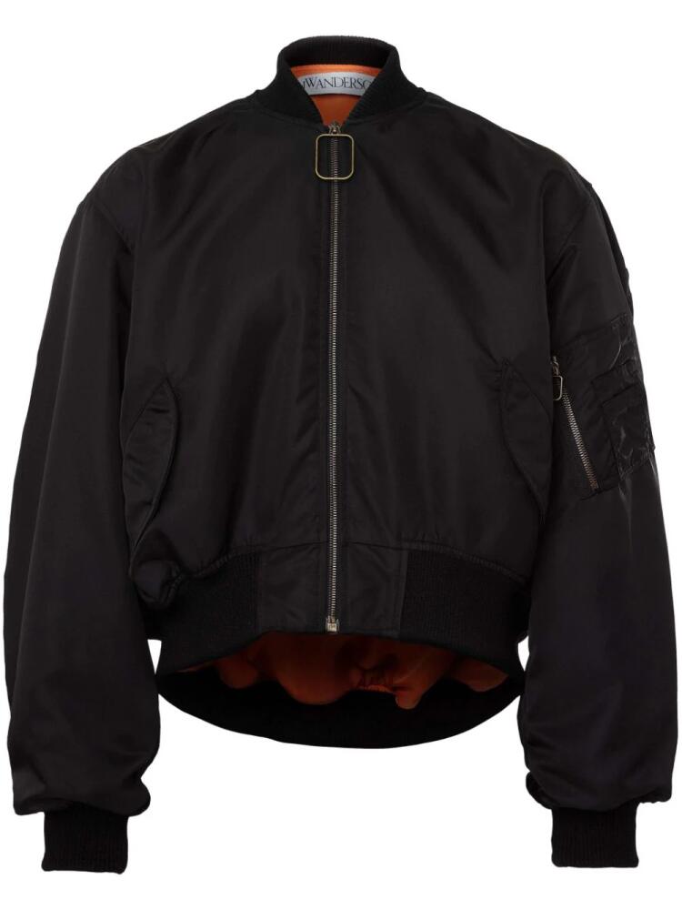 JW Anderson curved-hem bomber jacket - Black Cover