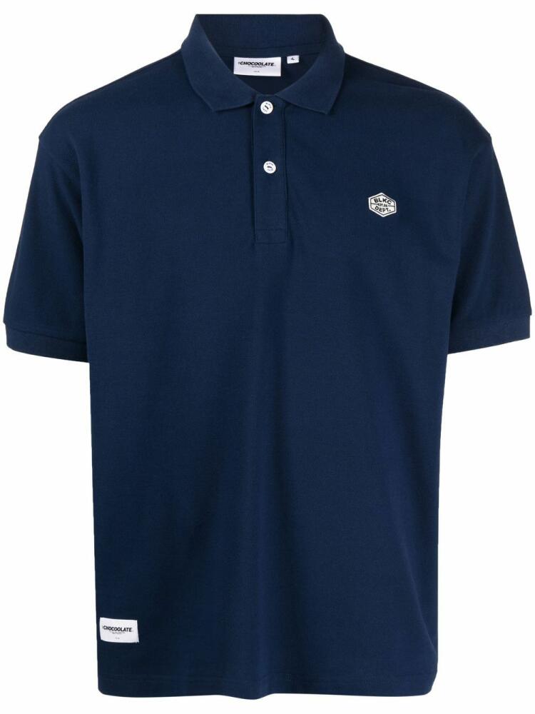 CHOCOOLATE logo-patch polo shirt - Blue Cover