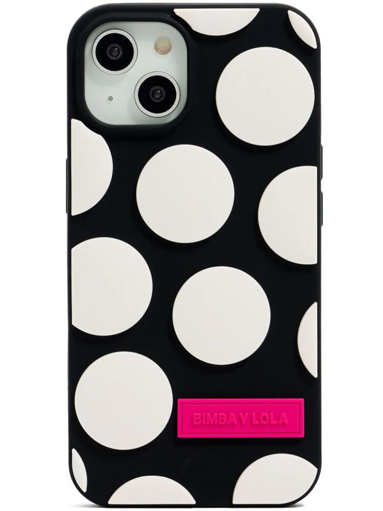 Bimba y Lola polka-dot iPhone 15 case - Black Cover