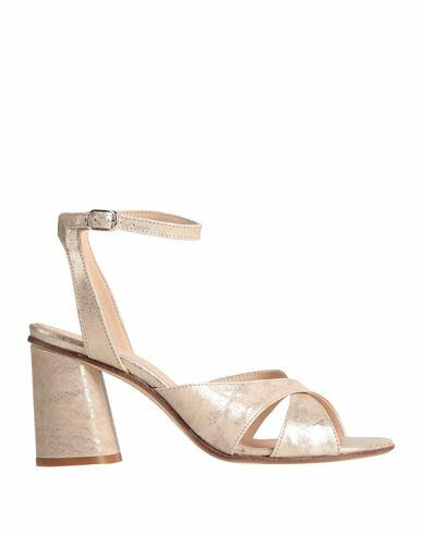 Fru. it Woman Sandals Platinum Leather Cover