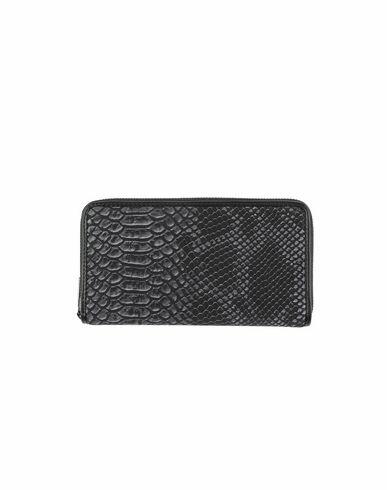 Save My Bag Woman Wallet Black Polyurethane, Polyester Cover