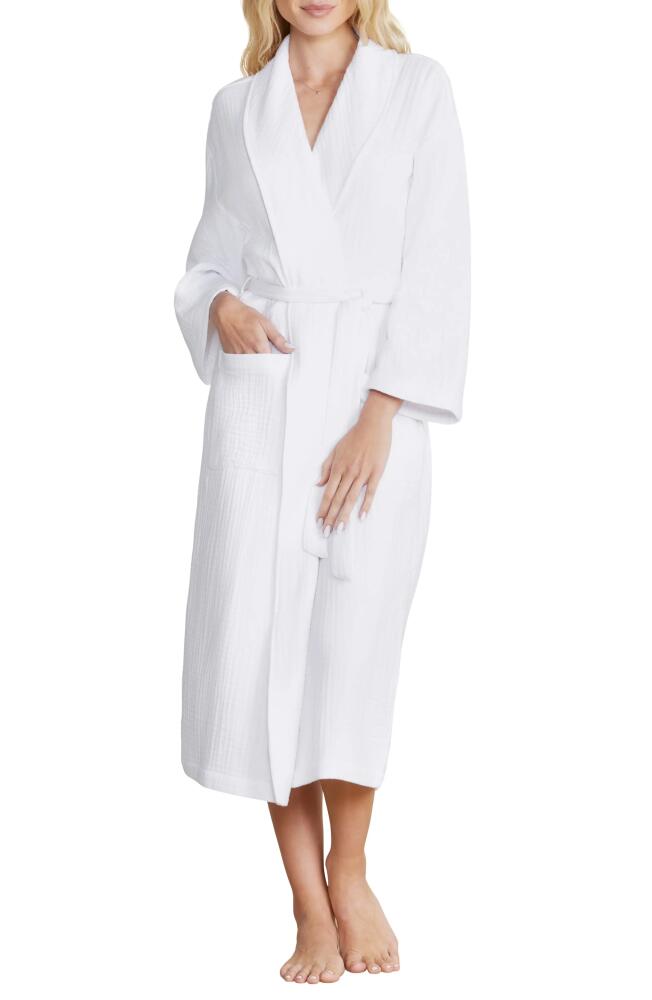 barefoot dreams Cotton Muslin Spa Robe in Sea Salt Cover