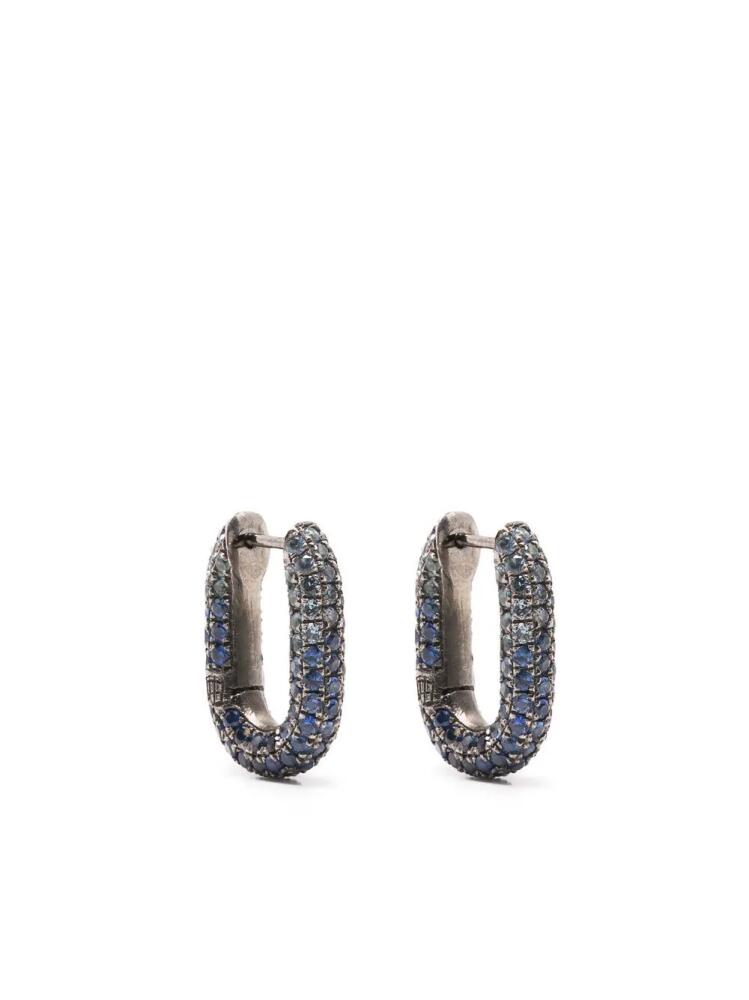 Selim Mouzannar Link sapphire earrings - Silver Cover