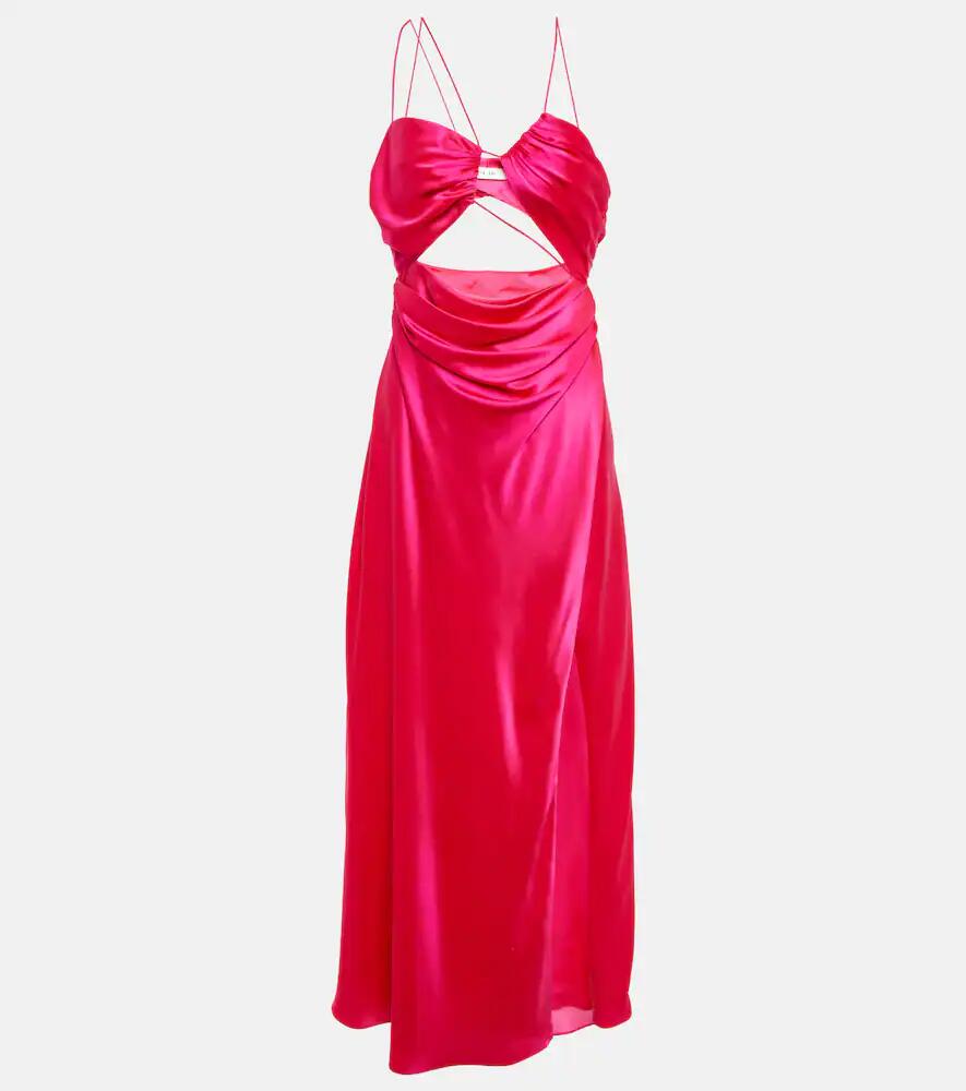 The Sei Asymmetric silk satin gown Cover