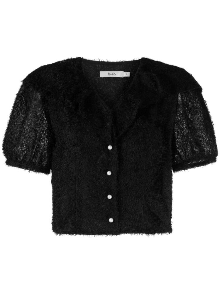 b+ab frayed effect puff-sleeve shirt - Black Cover