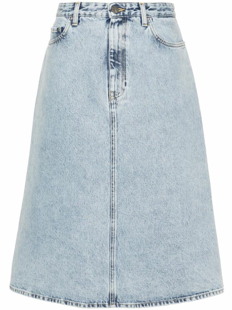 TOTEME organic cotton denim midi skirt - Blue Cover