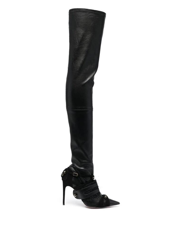 HARDOT thigh-high 105mm boots - Black Cover