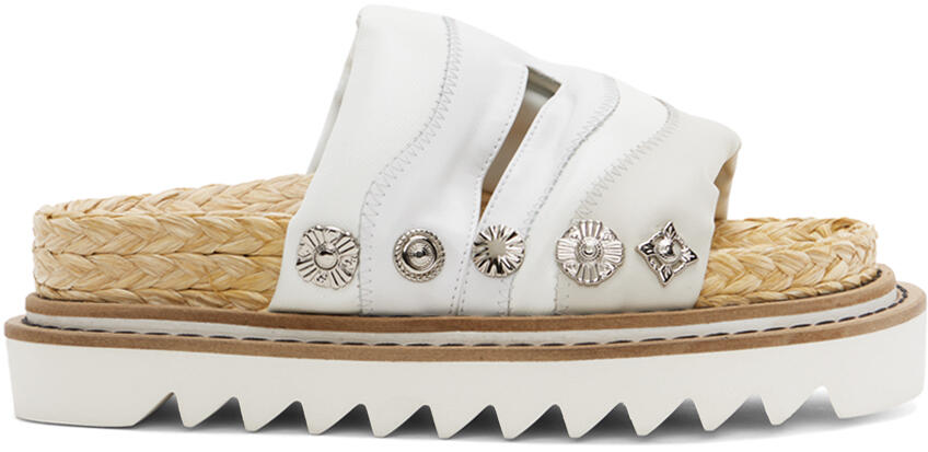 Toga Pulla Off-White Embellished Sandals Cover