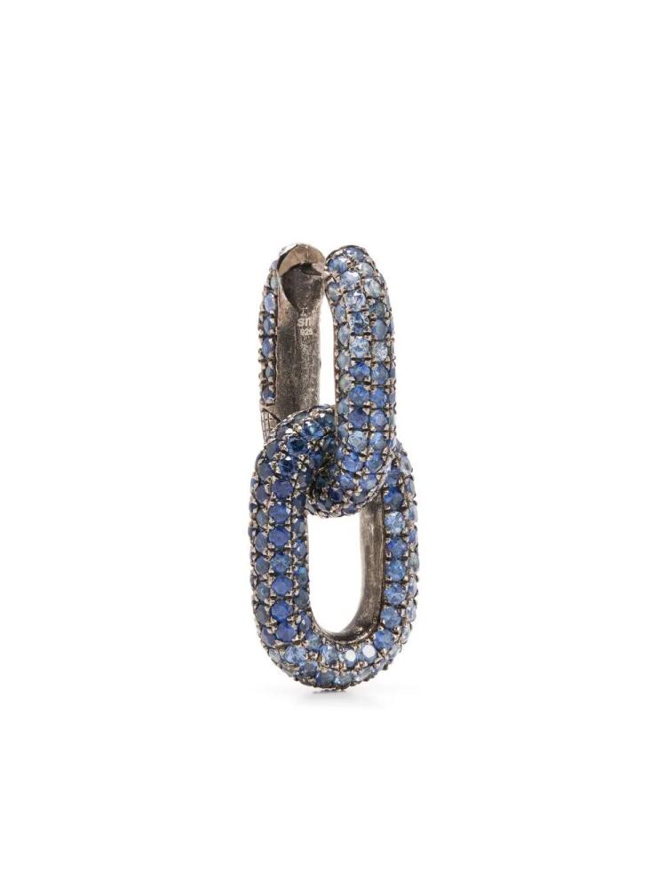 Selim Mouzannar sapphire single link earring - Silver Cover