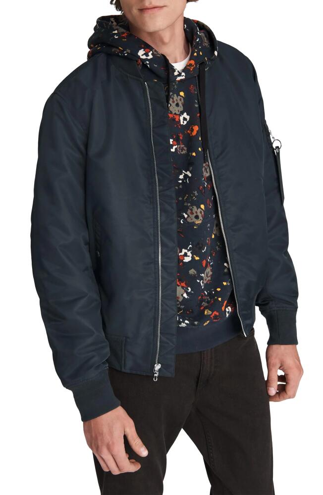 rag & bone Manston Recycled Nylon Bomber Jacket in Black Cover