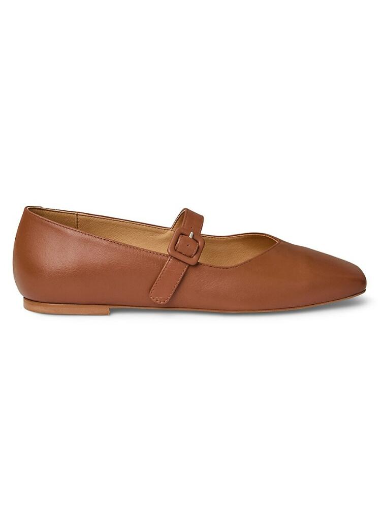 Bruno Magli Women's Elissa Leather Mary Janes - Camel Cover